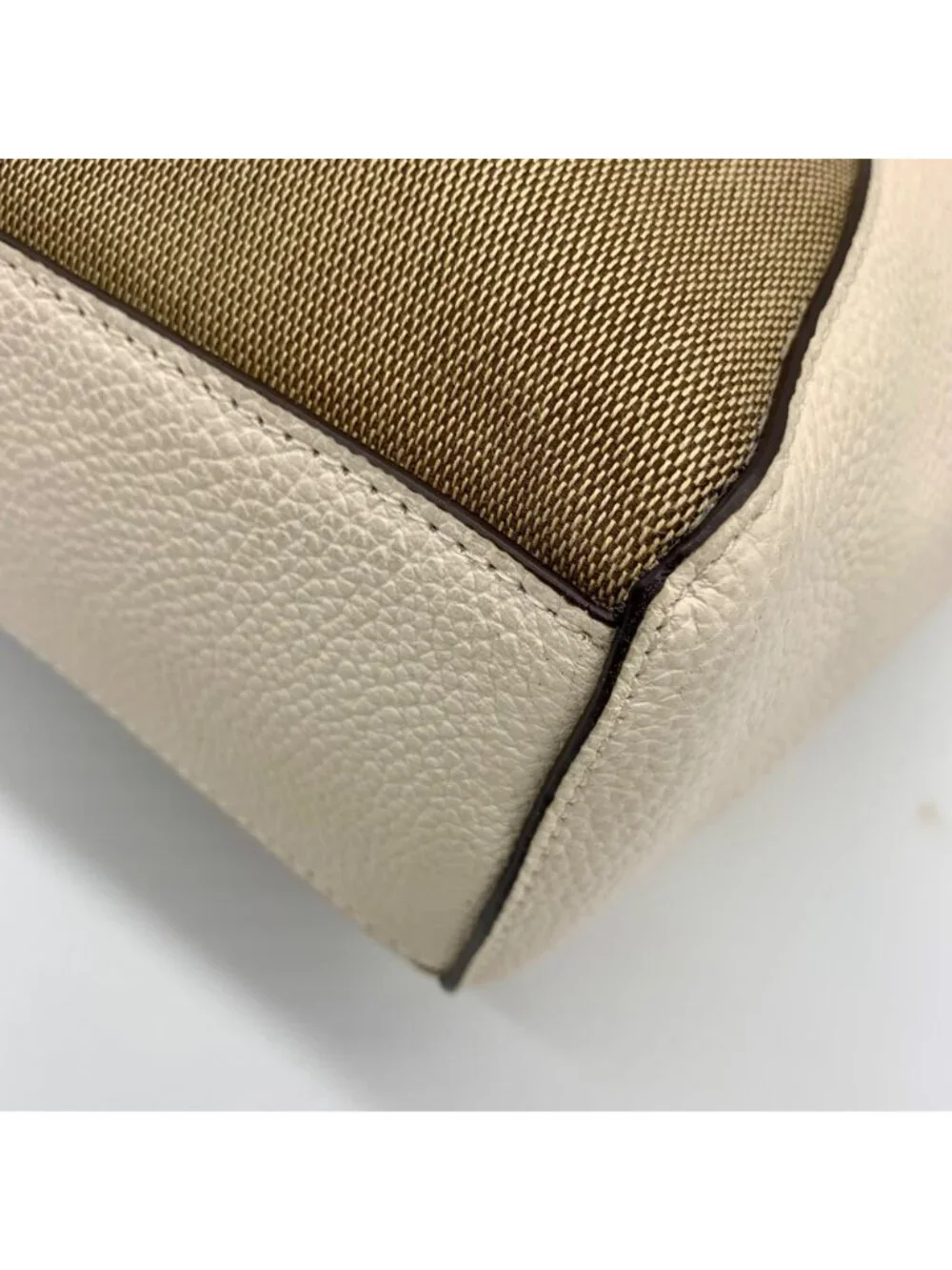 Coach Jacquard Fabric And Pebbled Leather 2Way Satchel